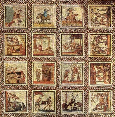 Mosaïque Rome France St Romain en Gal Calendrier Agricole SGL MAN